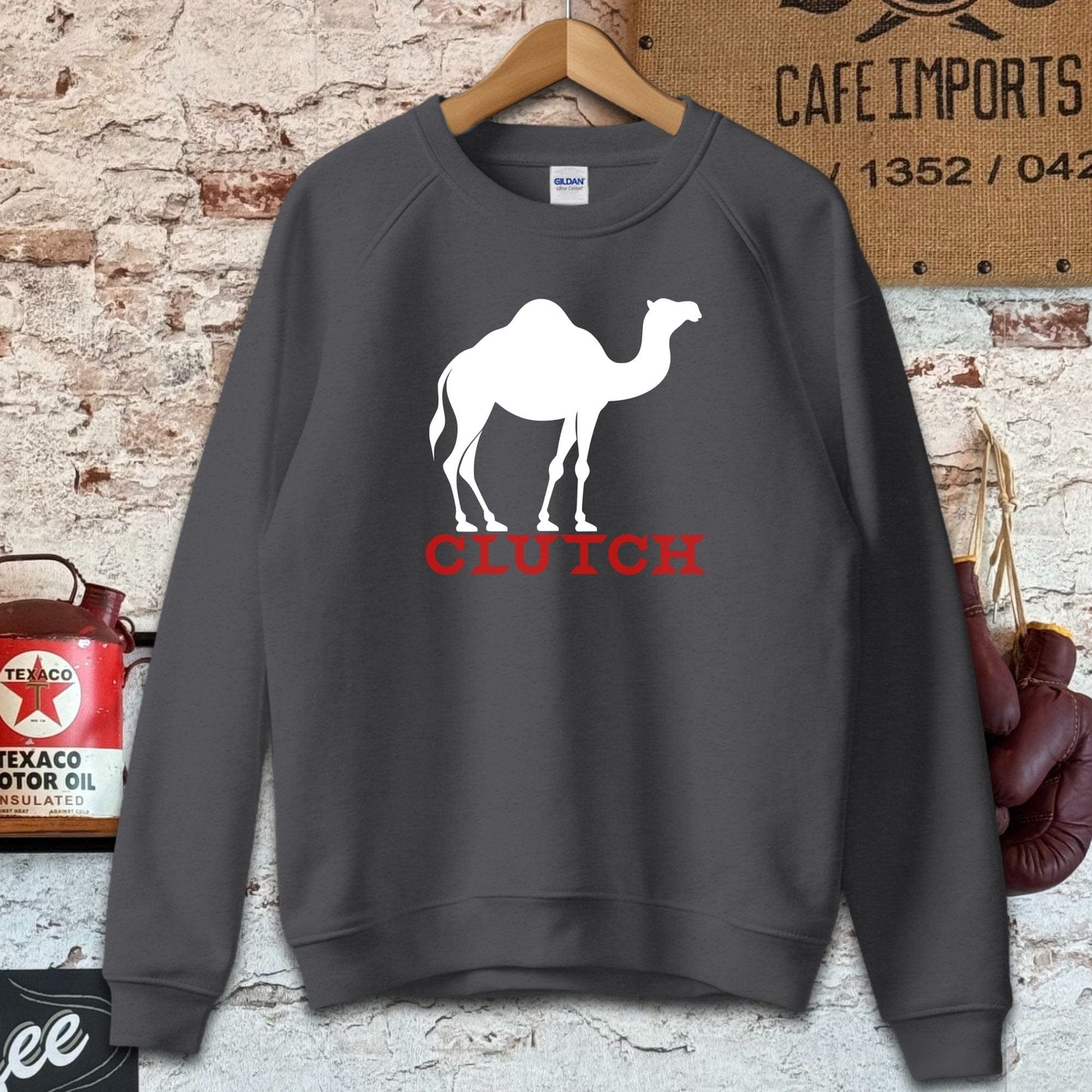 Sweatshirt / S / Dark Heather Camel Clutch Shirt