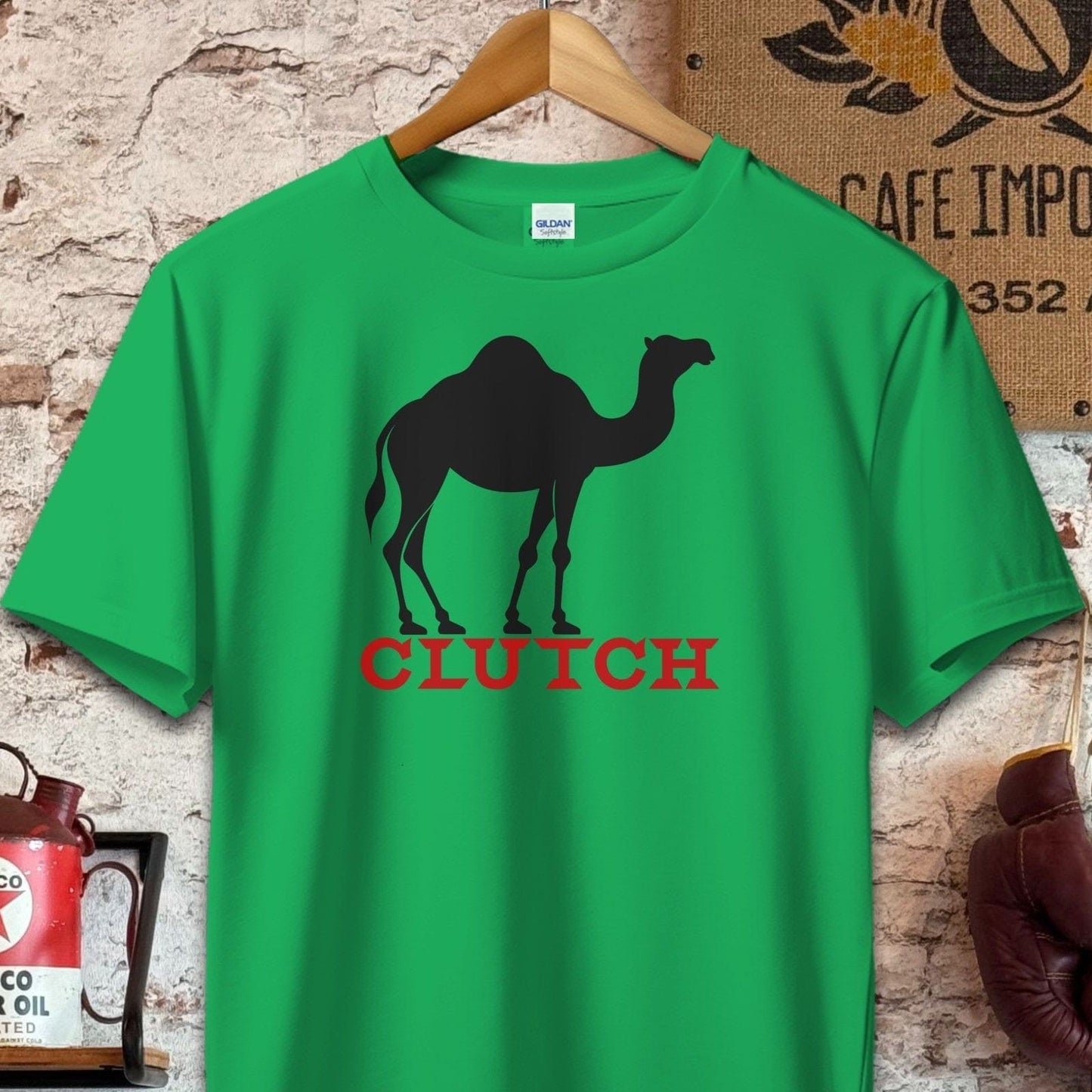 T-shirt / S / Heather Irish Green Camel Clutch Shirt