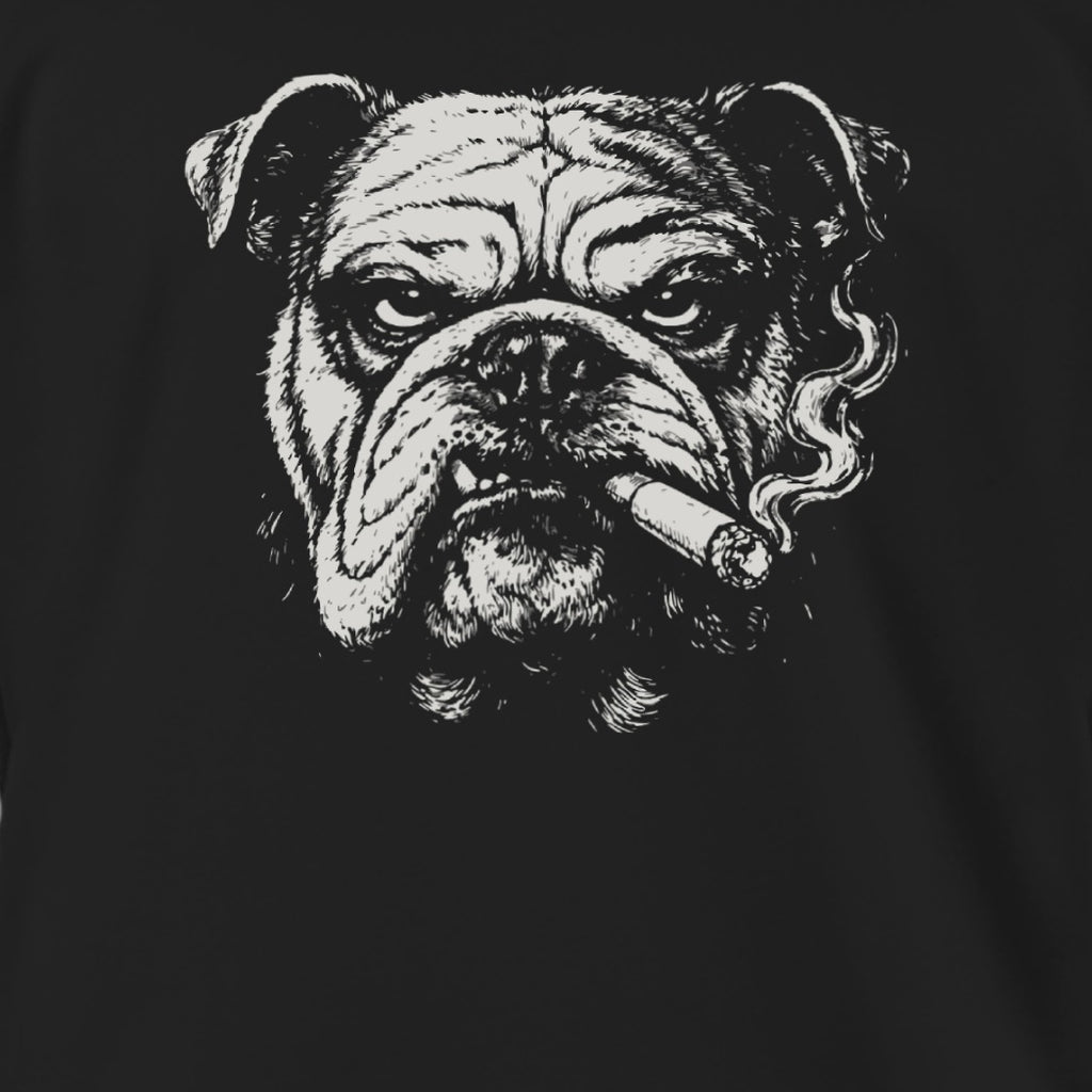 Bulldog Smoking Cigar Graphic Design Apparel Item