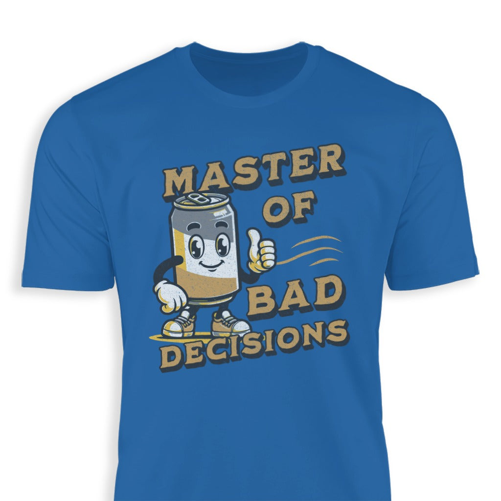 Master of Bad Decisions Blue Graphic T-shirt product