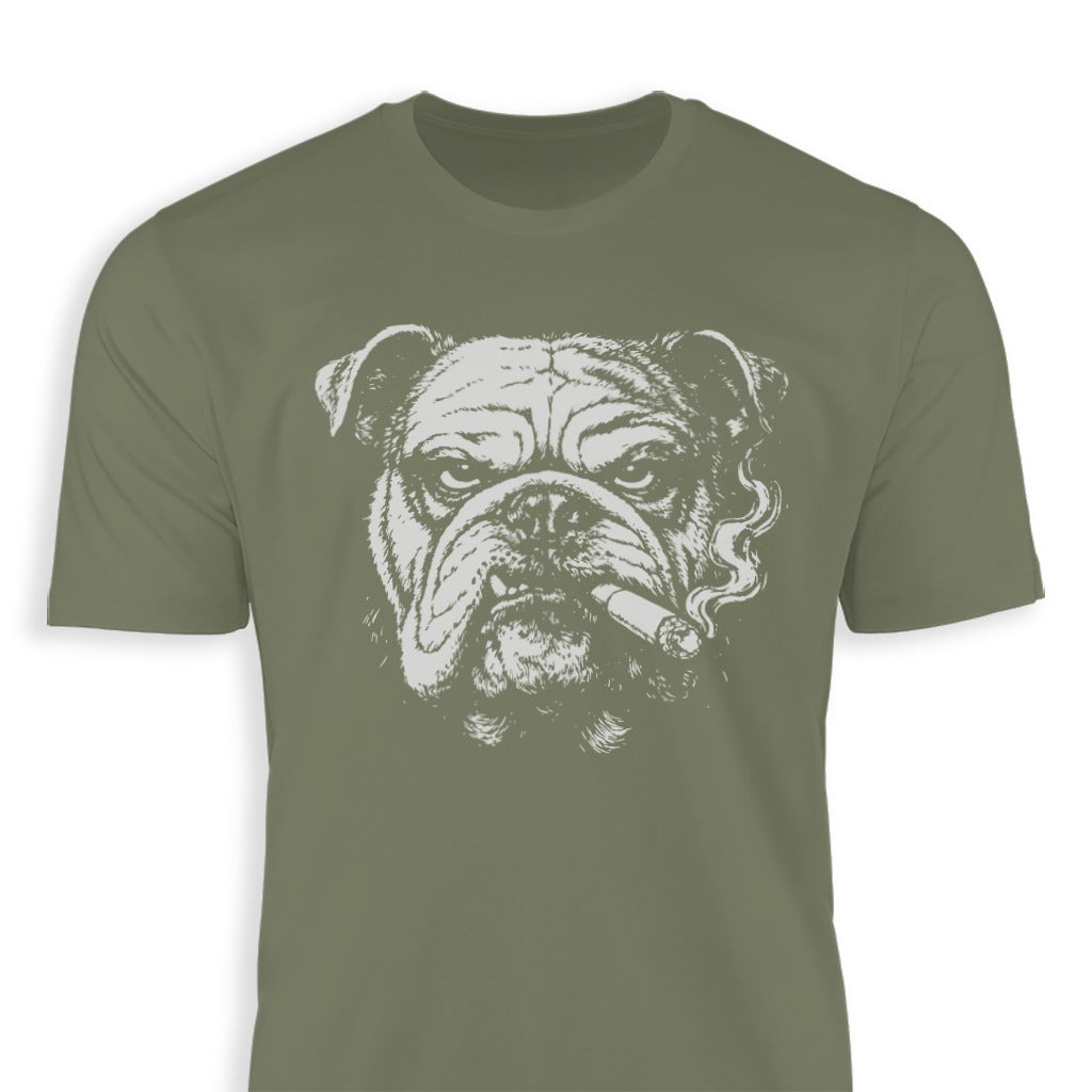Bulldog with Cigar Graphic T-Shirt for Casual Wear