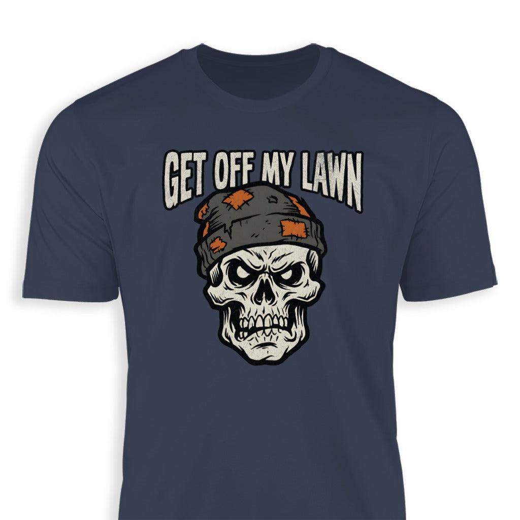 Get Off My Lawn Skull Graphic T-Shirt