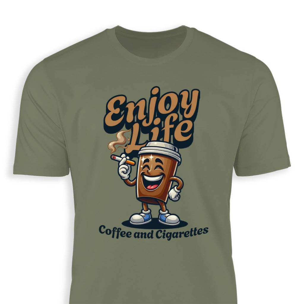 Enjoy Life Coffee and Cigarettes T-shirt product type