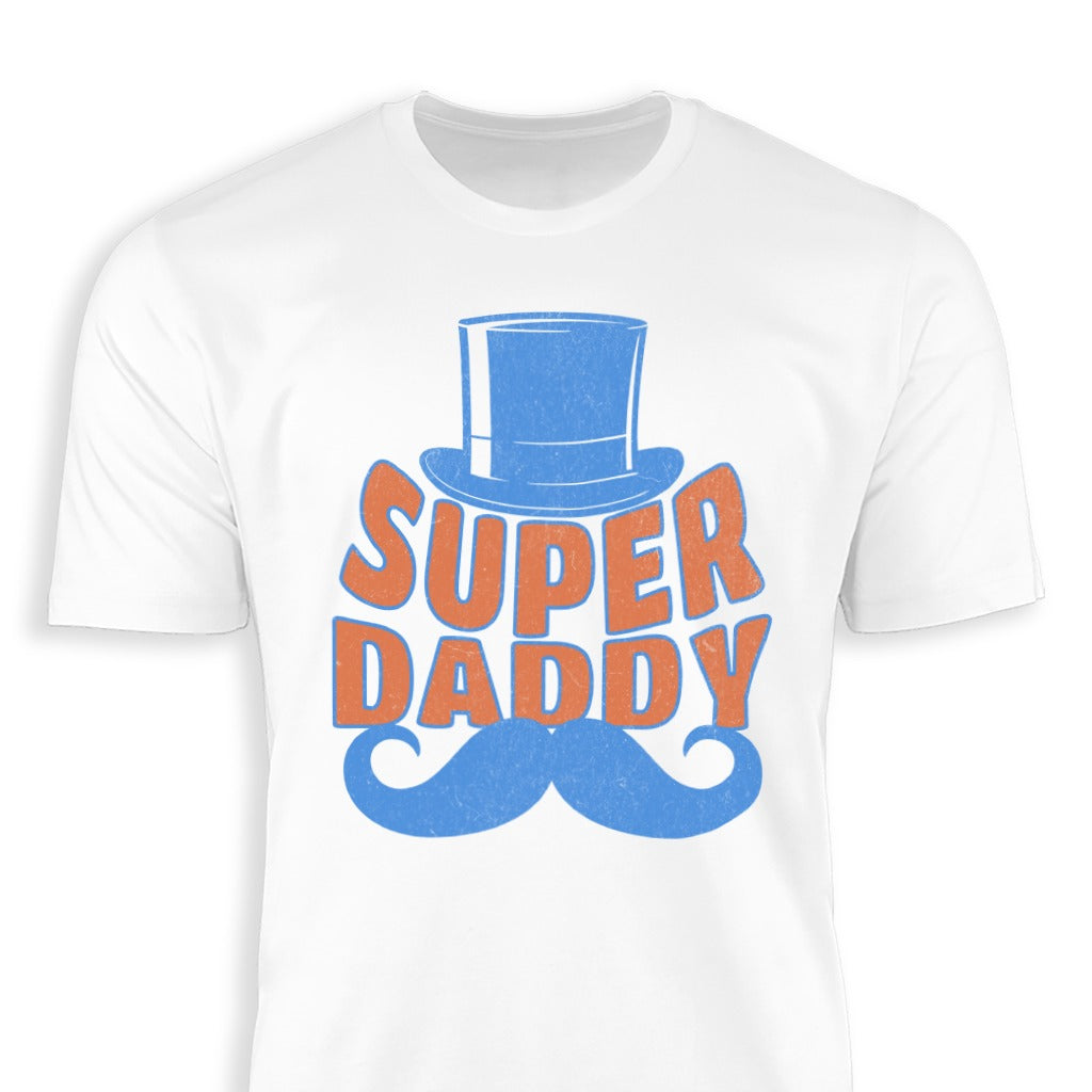 Super Daddy Top Hat Mustache Graphic Tshirt product