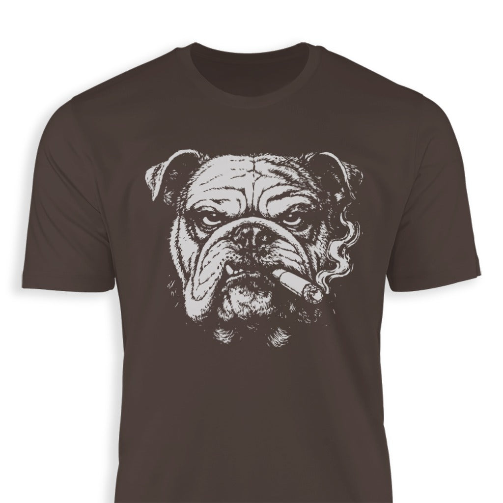 Bulldog Smoking Cigar Graphic T-shirt