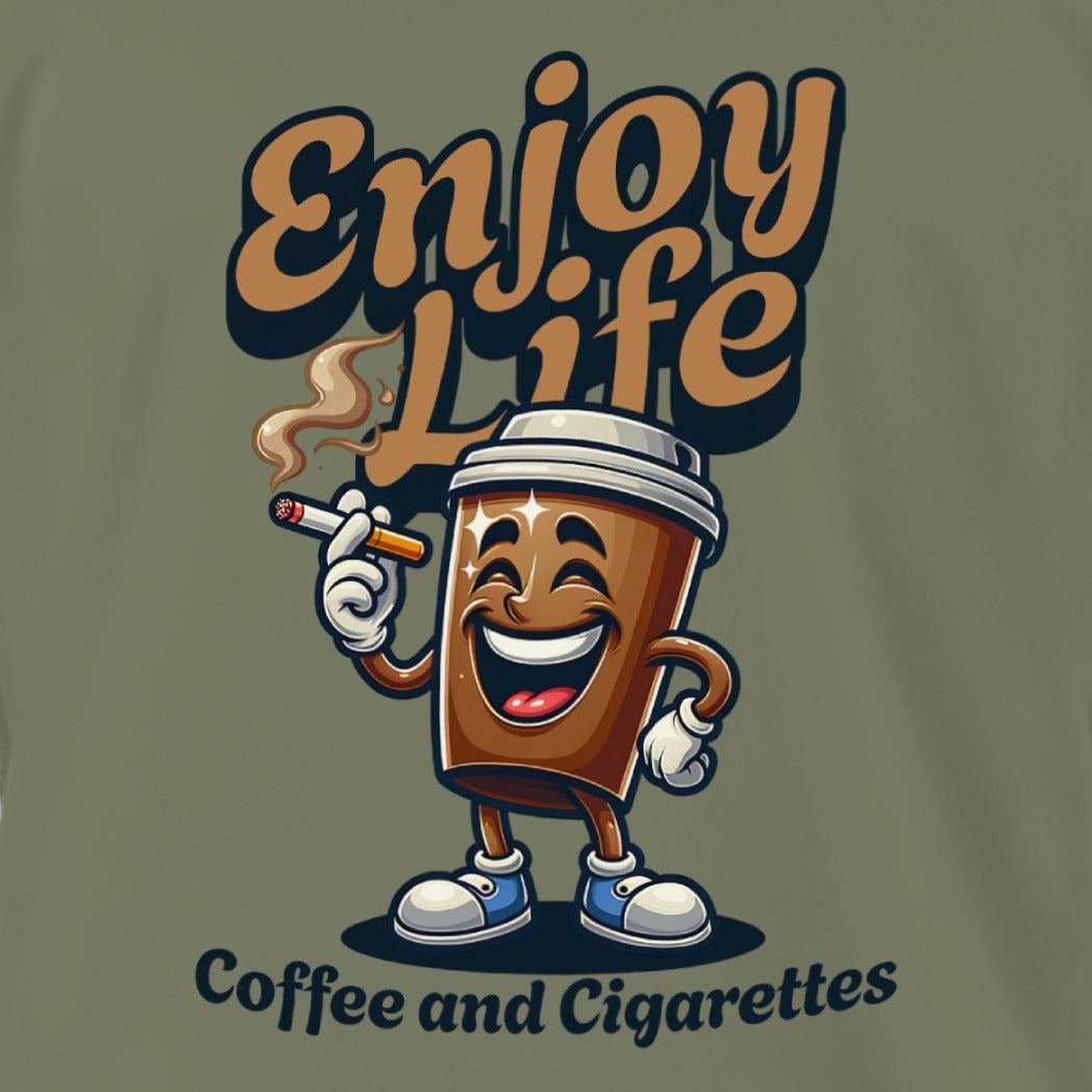 Enjoy Life Coffee and Cigarettes Print product