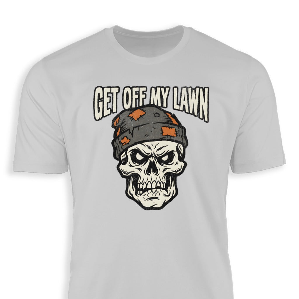 Get Off My Lawn Skull Beanie T-Shirt