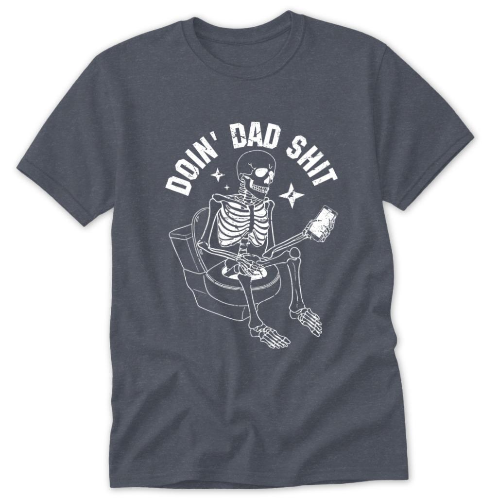 Dad Shit Classic Tee - Heather Navy