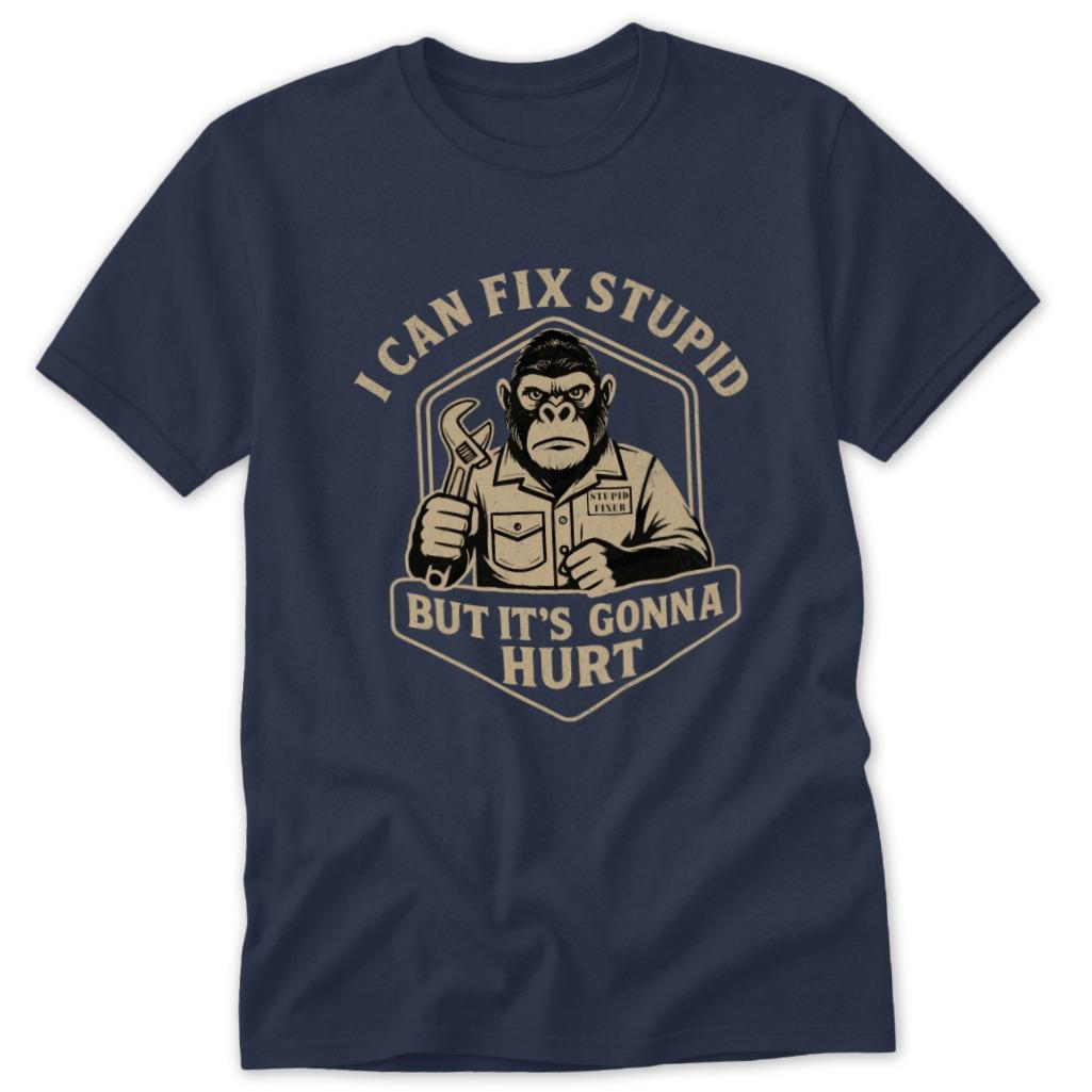 Fix Stupid Classic Tee - Navy