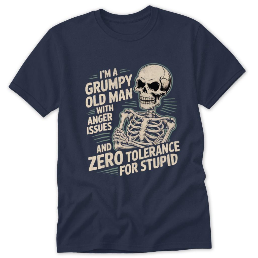 Grumpy Old Man Classic Tee - Navy