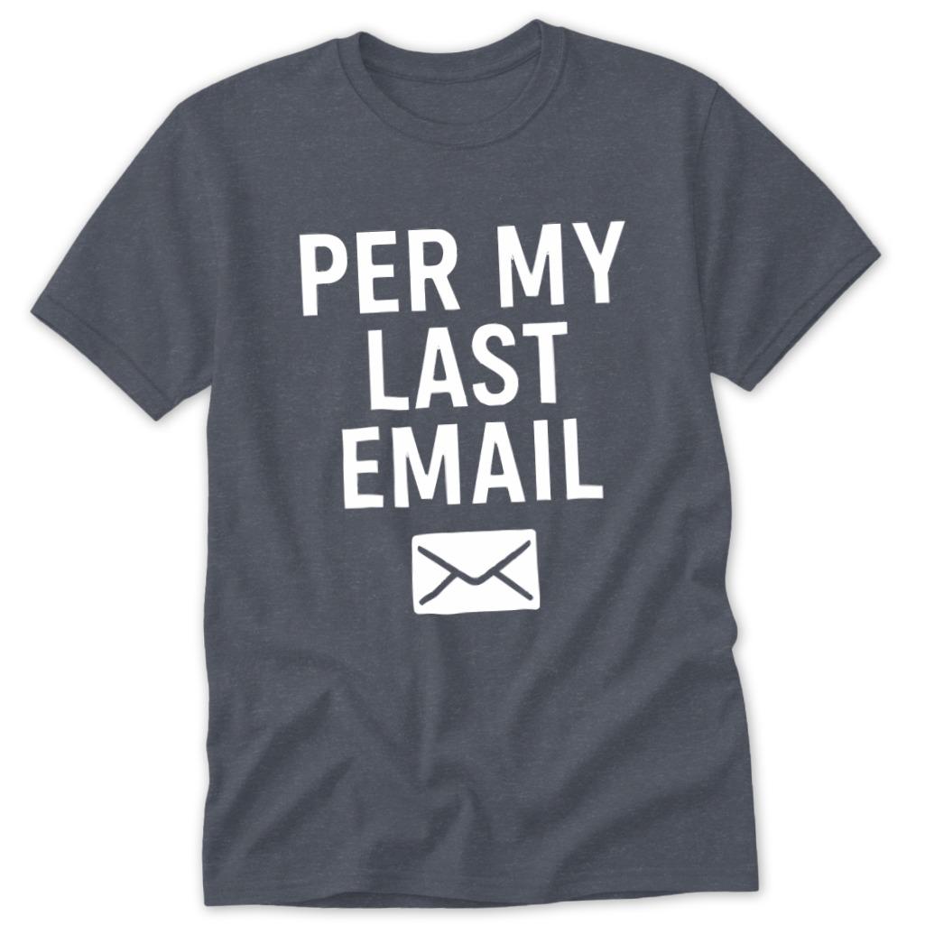 Last Email Classic Tee - Heather Navy
