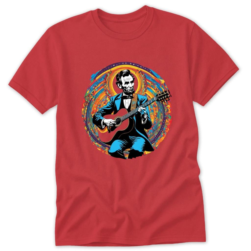 Lincoln Playing Guitar Classic Tee