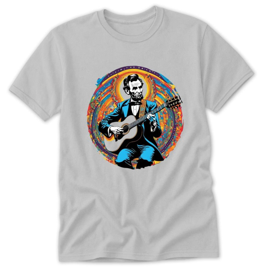 Lincoln Playing Guitar Classic Tee