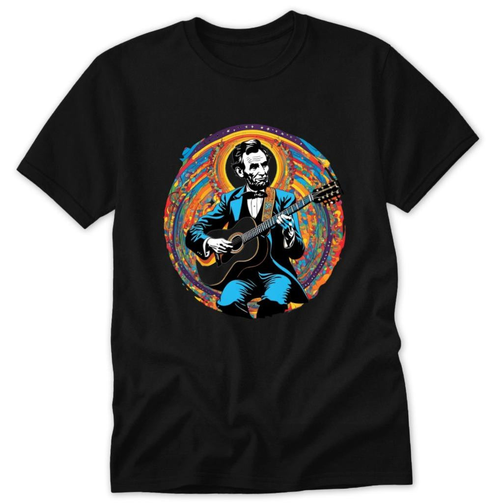 Lincoln Playing Guitar Classic Tee