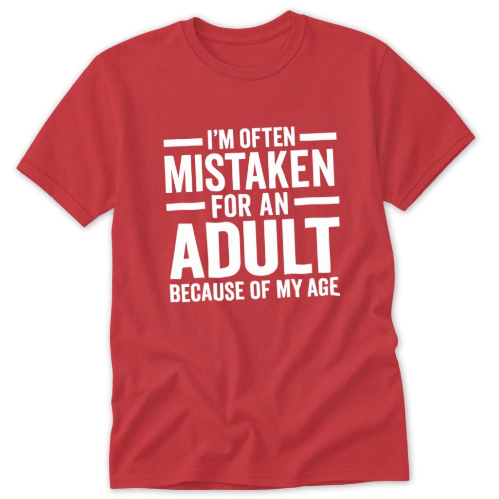 Mistaken for Adult Classic Tee - Red