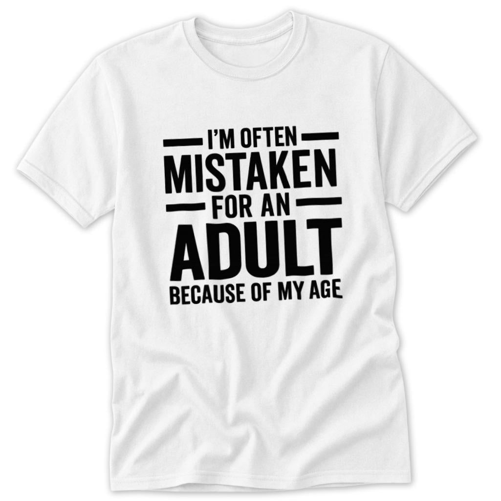 Mistaken for Adult Classic Tee - White