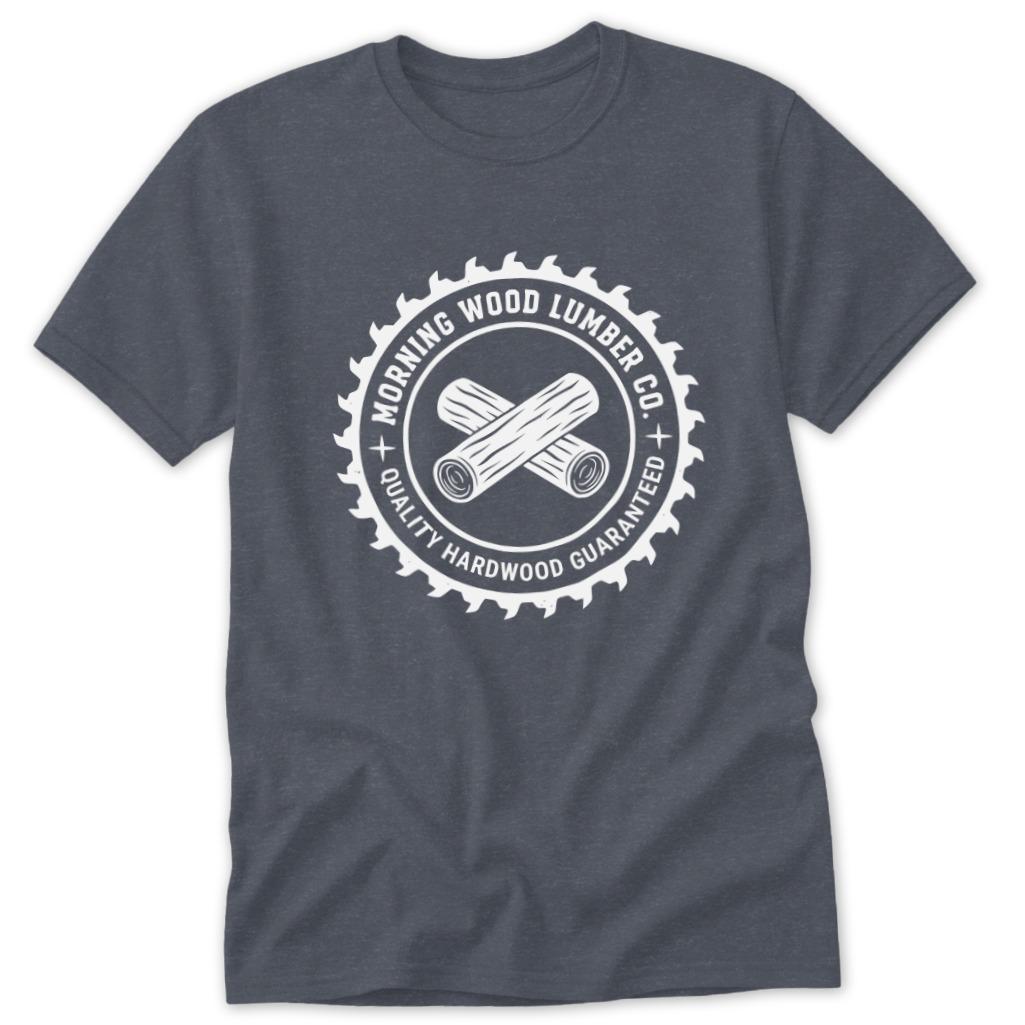 Morning Wood Lumber Classic Tee - Heather Navy
