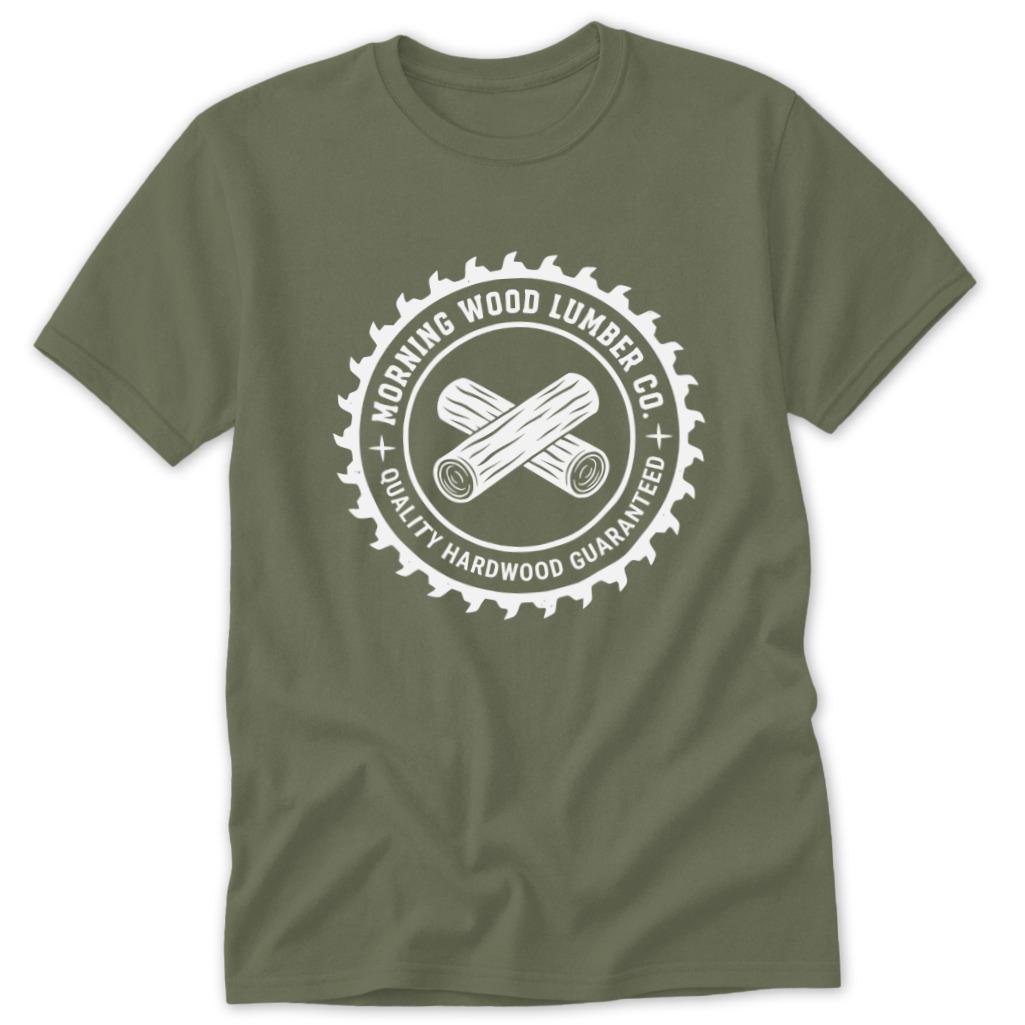 Morning Wood Lumber Classic Tee - Military Green