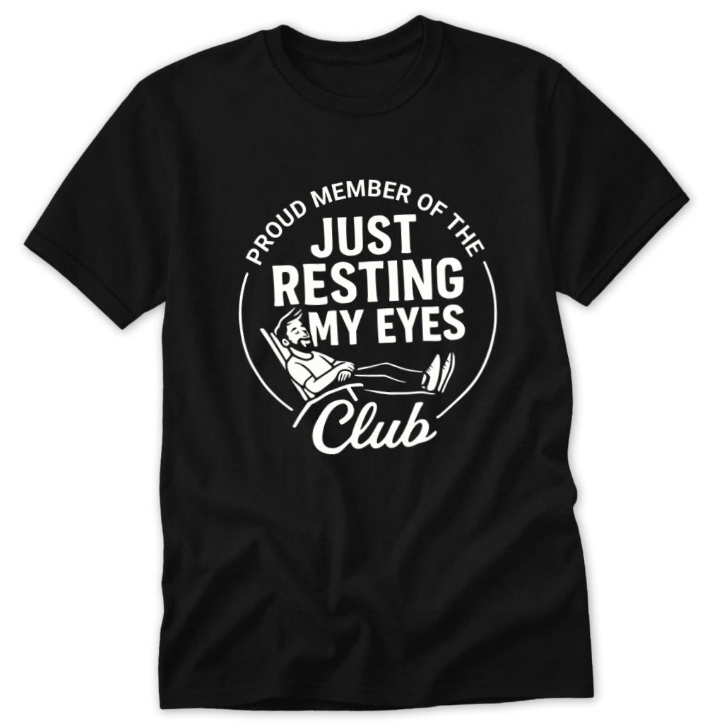Resting My Eyes Club Classic Tee - Black