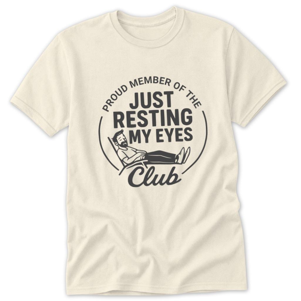Resting My Eyes Club Classic Tee - Natural