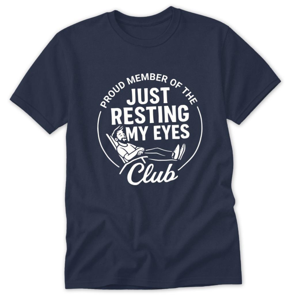 Resting My Eyes Club Classic Tee - Navy