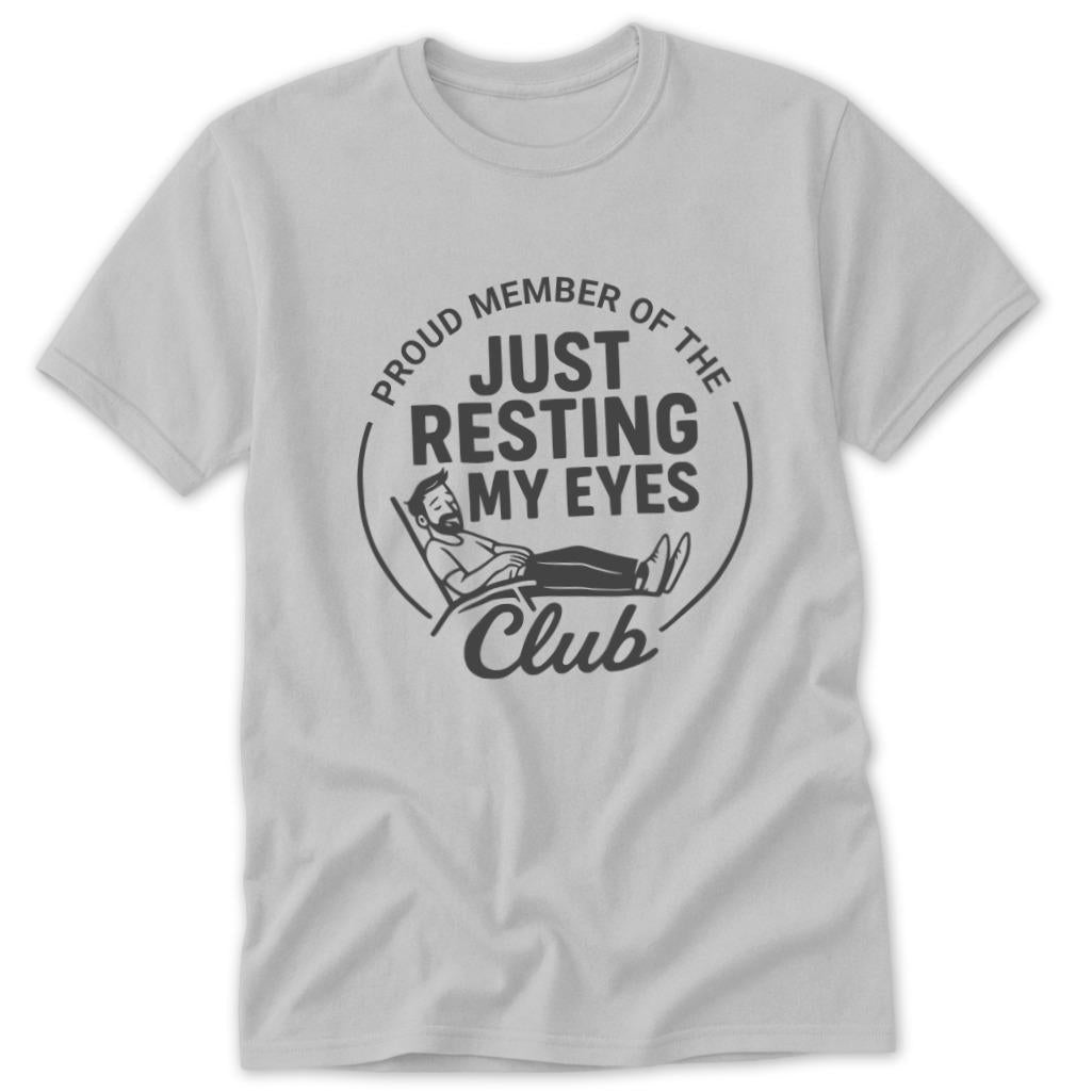Resting My Eyes Club Classic Tee - Sport Grey