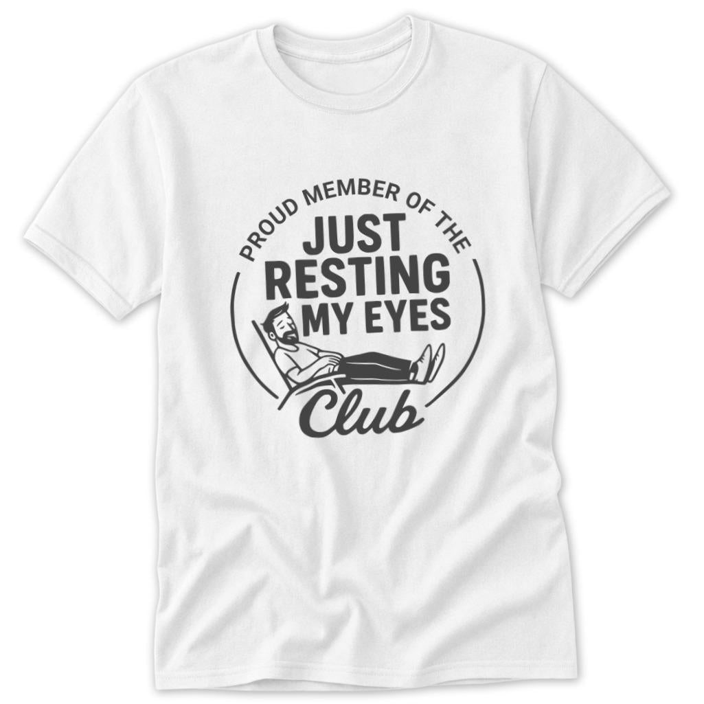 Resting My Eyes Club Classic Tee - White