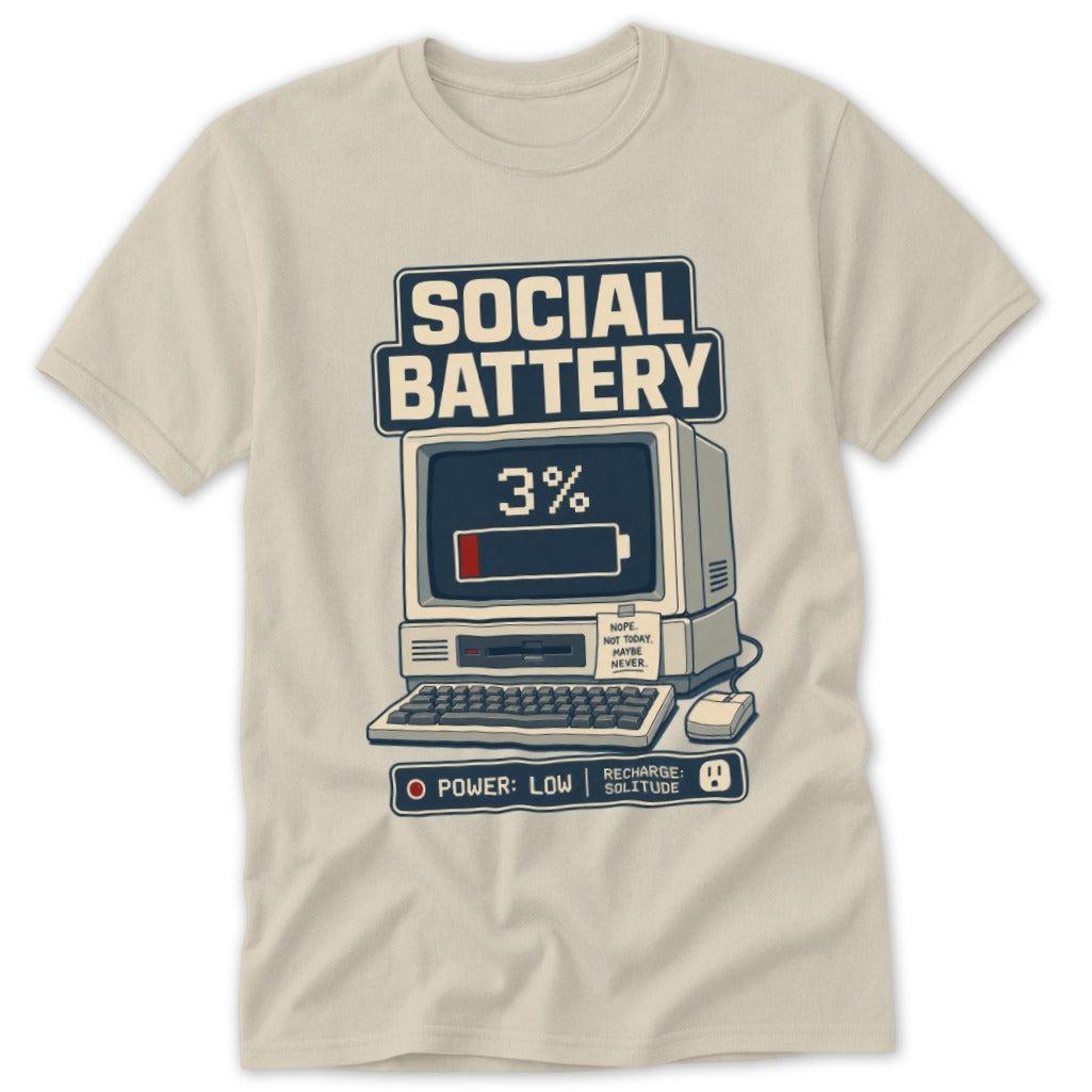 Social Battery at 3% Classic Tee