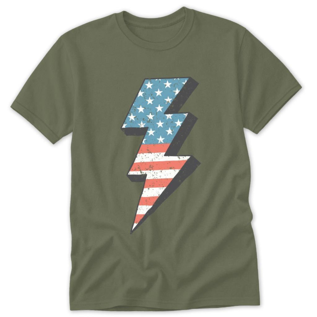 USA Lightning Bolt Classic Tee