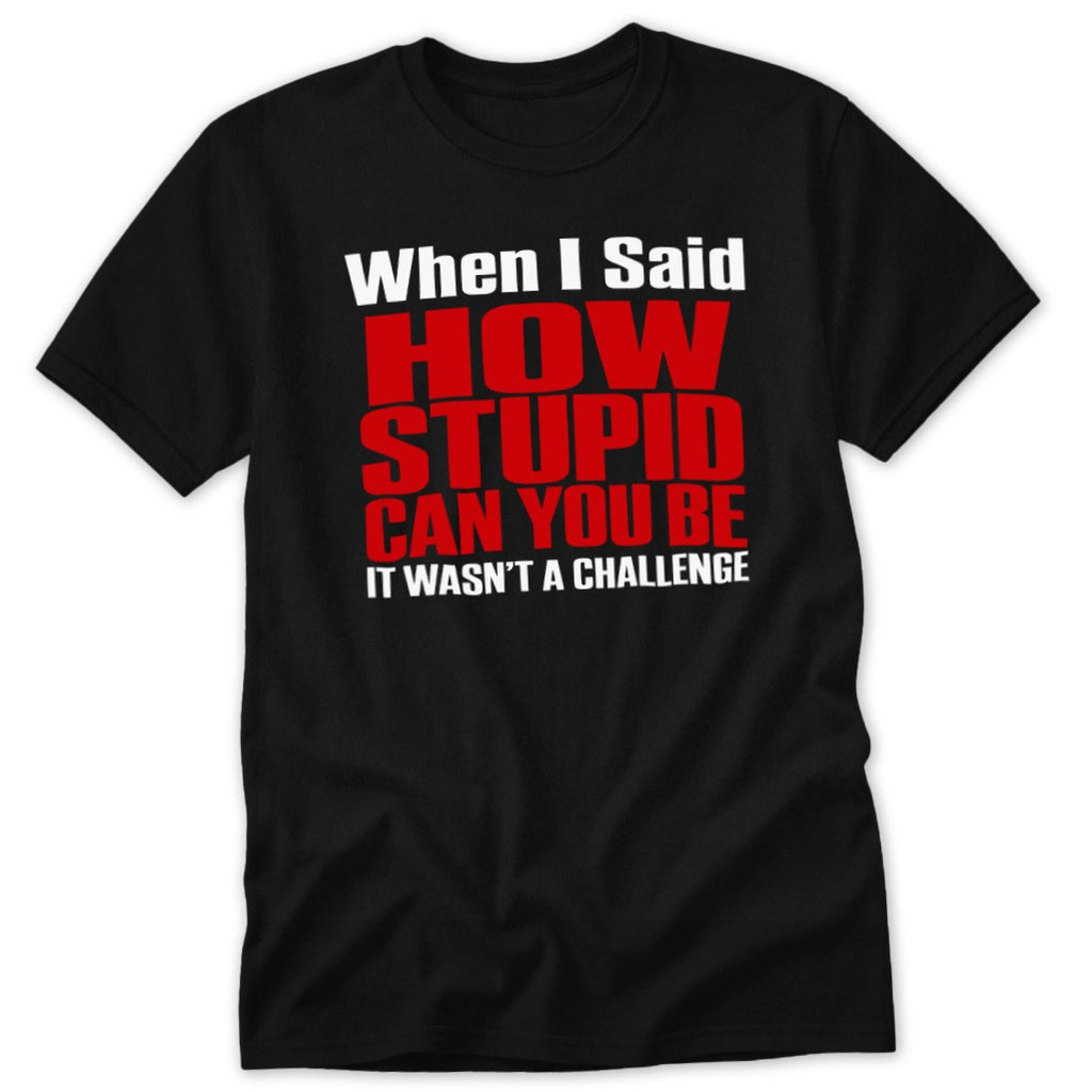 When I Said How Stupid Can You Be Classic Tee - Black