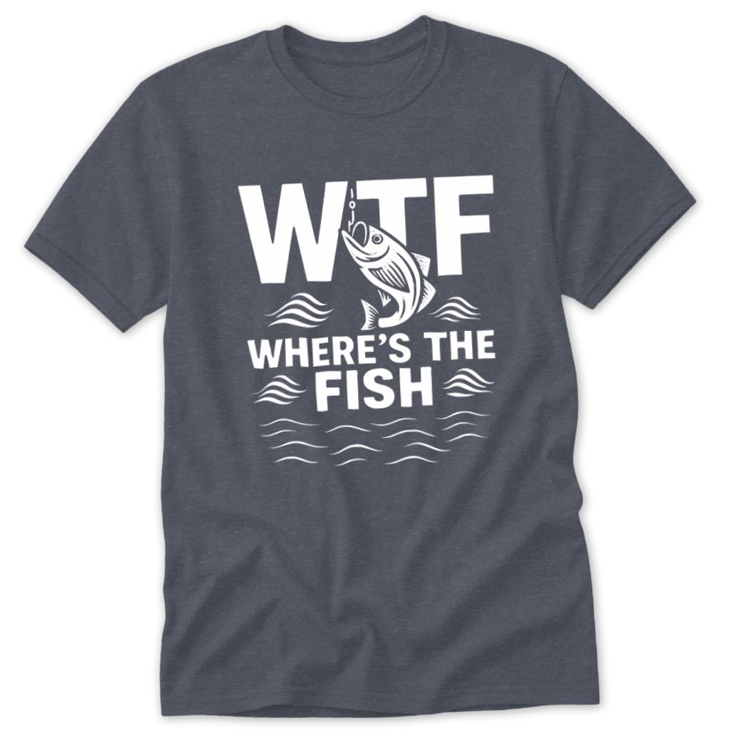 Where's the Fish Classic Tee - Heather Navy