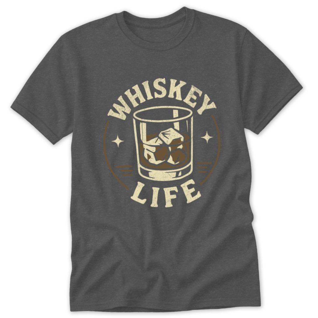 Whiskey Life Classic Tee - Dark Heather