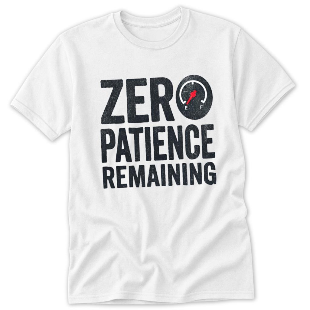 Zero Patience Remaining Classic Tee
