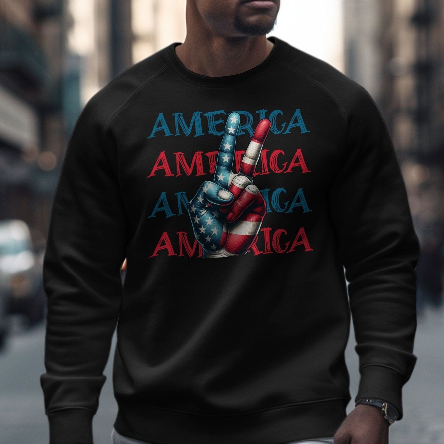 America Peace Sign Cool Patriotic Shirt