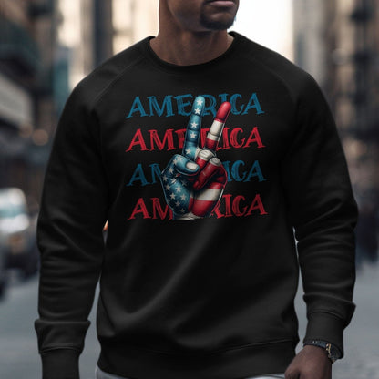 America Peace Sign Cool Patriotic Shirt