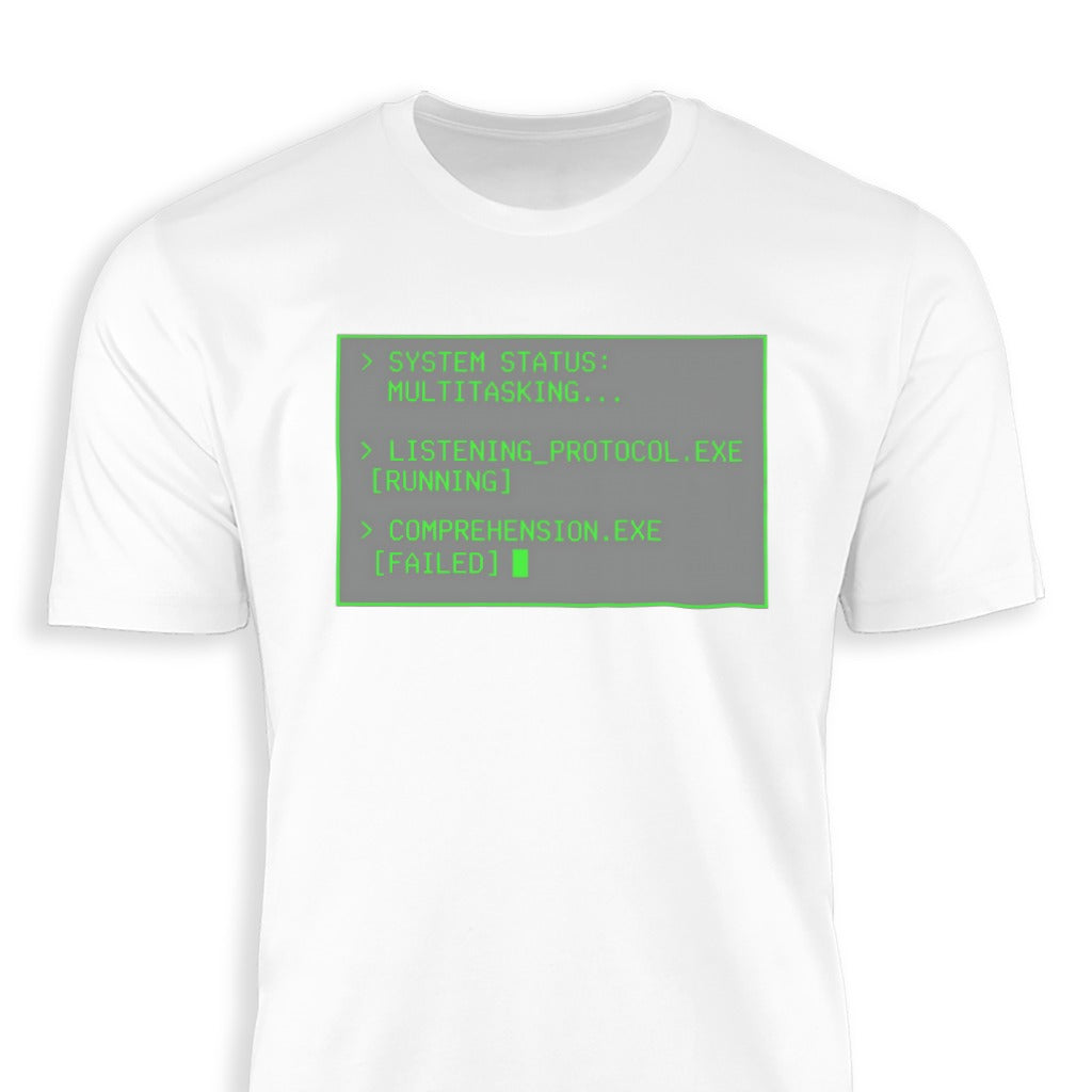 System Status Multitasking Tech Theme Apparel Product
