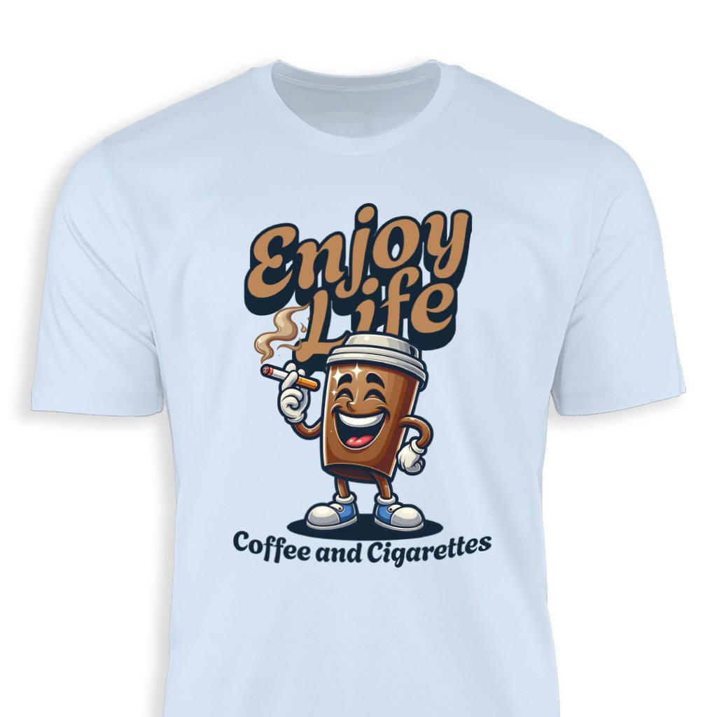 Enjoy Life Coffee and Cigarettes Graphic T-Shirt product