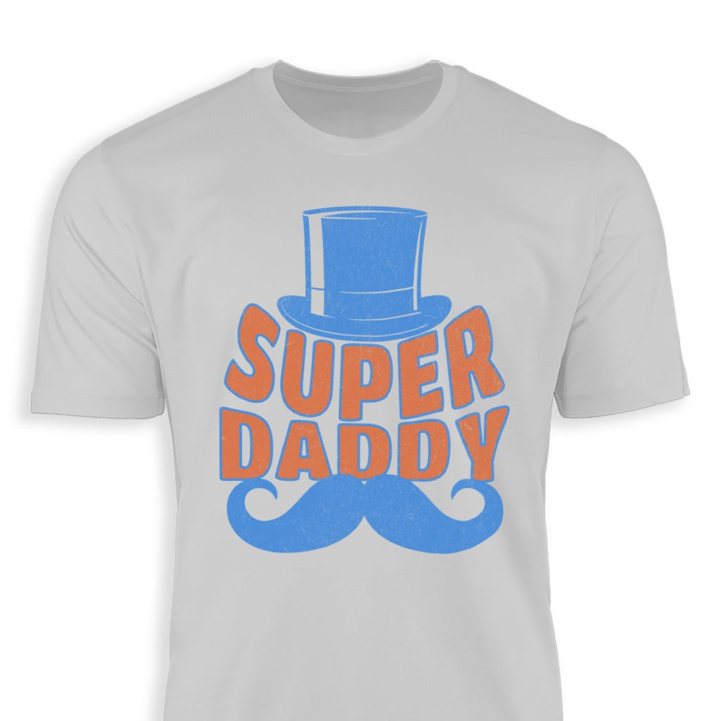 Super Daddy Hat and Moustache Graphic T-shirt product