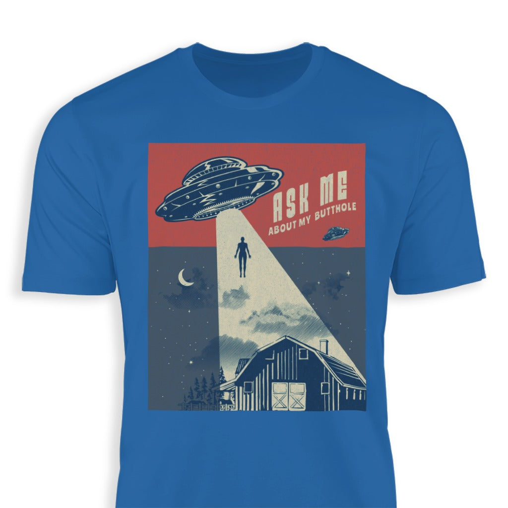 Ask Me About My Butthole UFO Graphic T-Shirt Product