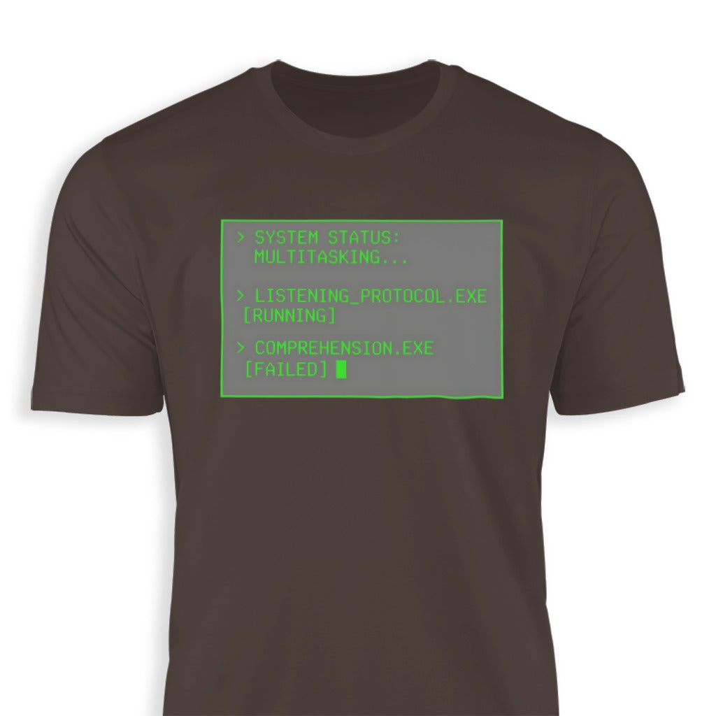 Funny System Status Multitasking Geeky Shirt