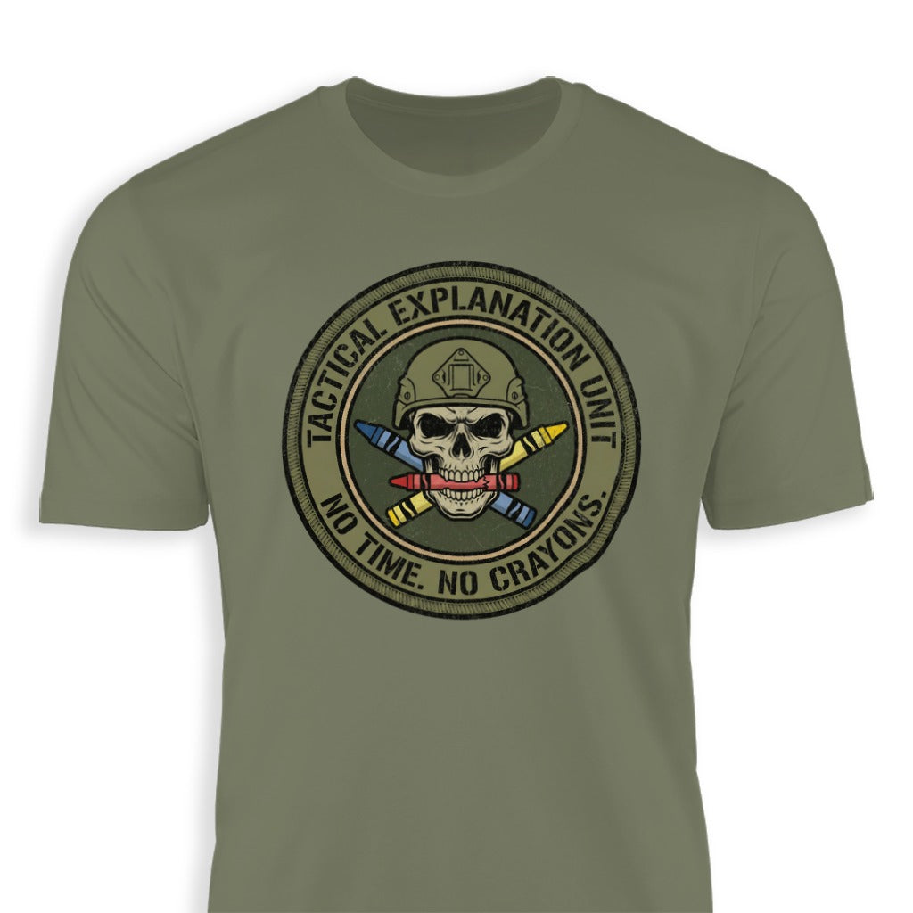 Tactical Explanation Unit No Time No Crayons t-shirt