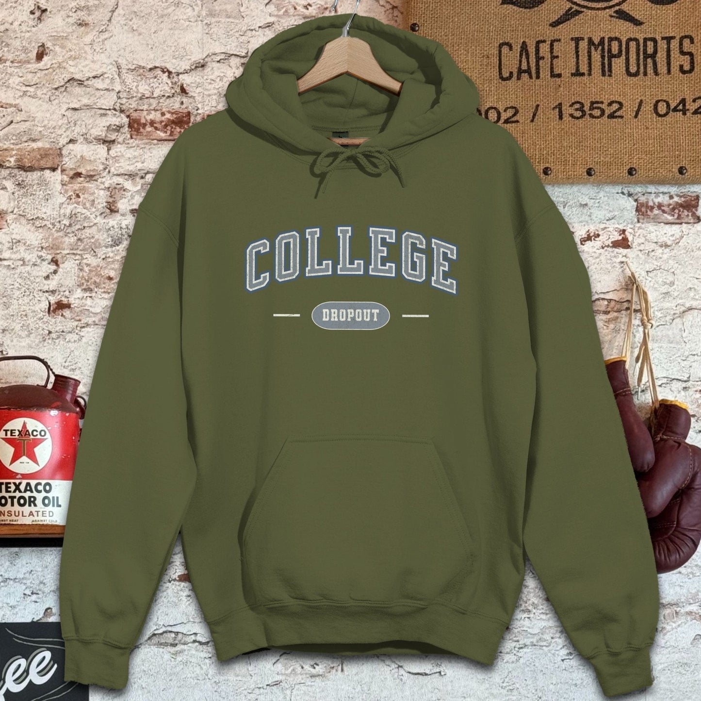 Hoodie / Military Green / S College Dropout Shirts