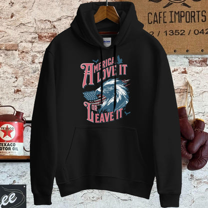 Hoodie / S / Black America Love It Or Leave It Shirt