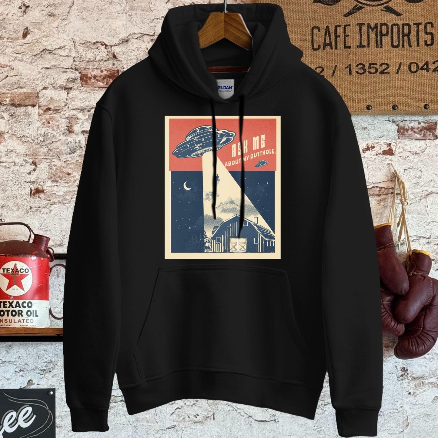 Hoodie / S / Black Ask Me About My Butthole T-Shirt