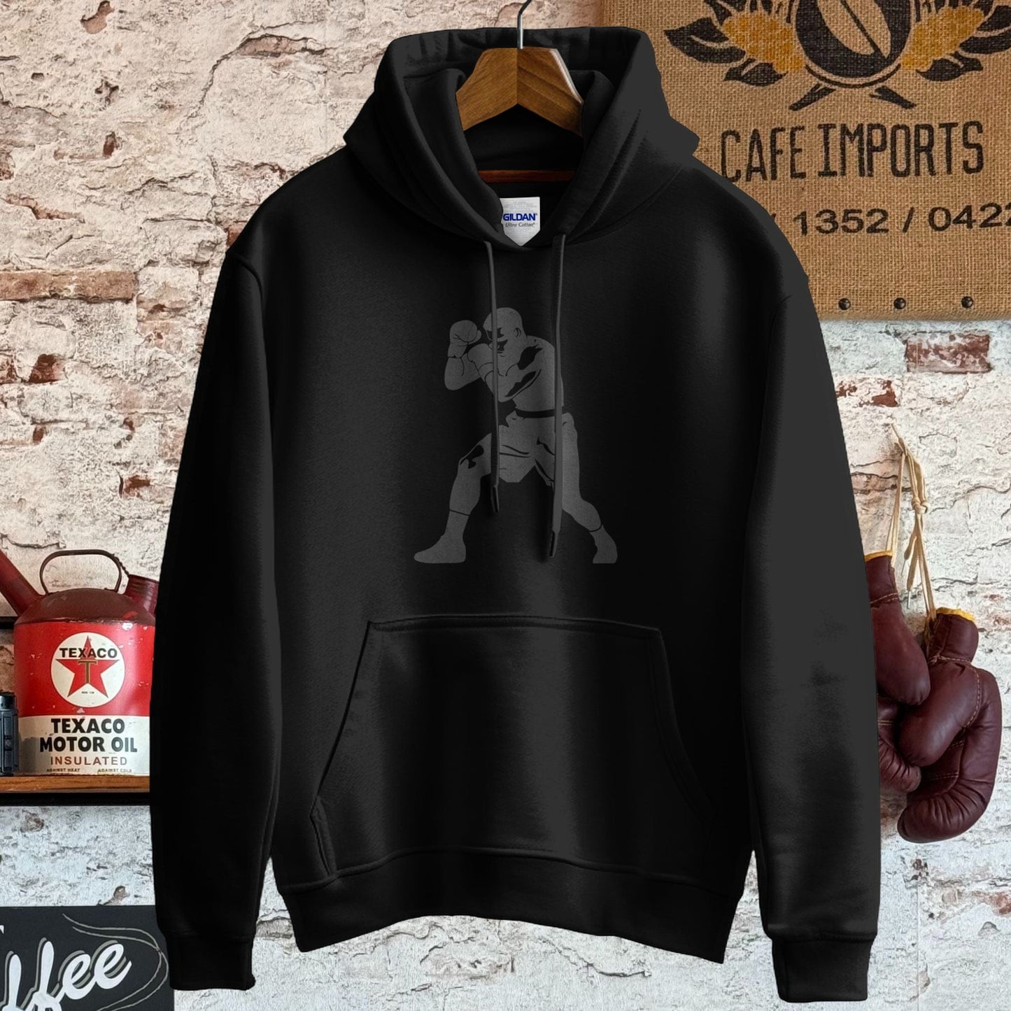 Hoodie / S / Black Boxing Inspiration Shirt