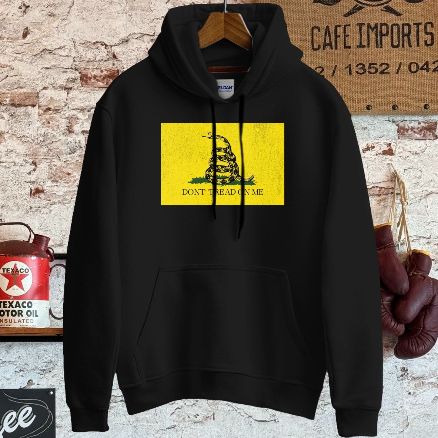 Hoodie / S / Black Gadsden - Dont Tread On Me Shirt