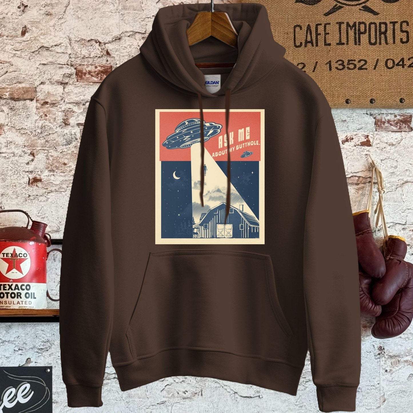 Hoodie / S / Dark Chocolate Ask Me About My Butthole T-Shirt