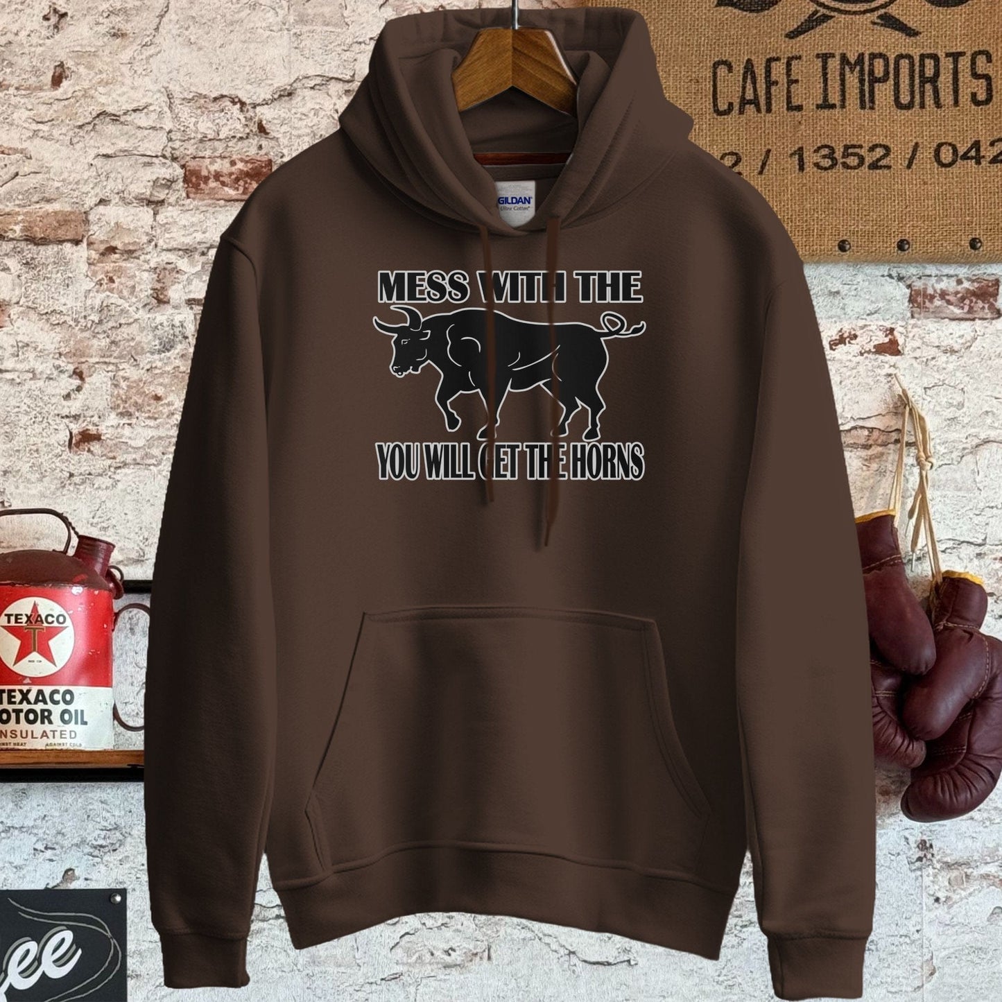 Hoodie / S / Dark Chocolate Mess With The Bull T-Shirt