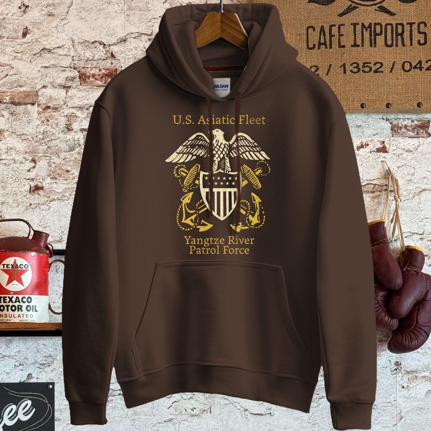 Hoodie / S / Dark Chocolate U.S. Asiatic Fleet Shirt