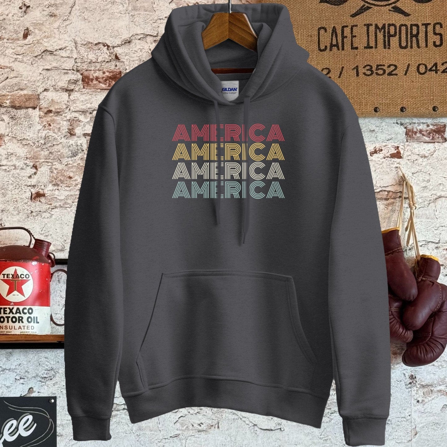 Hoodie / S / Dark Heather American Pride Shirt